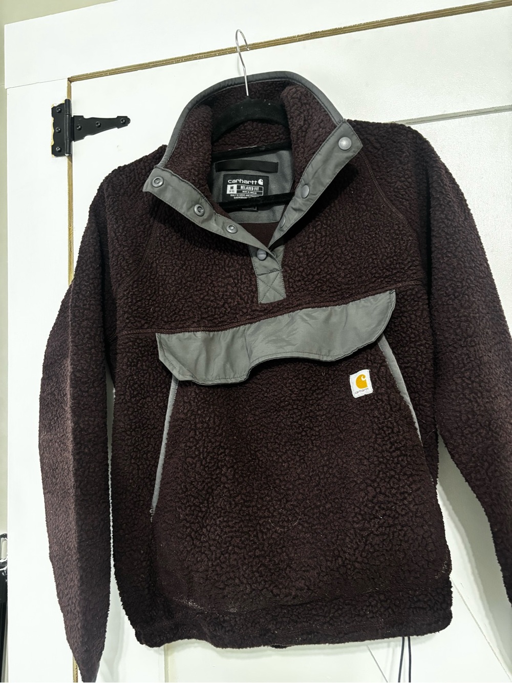 Carhartt maroon fleece Sherpa Pullover
